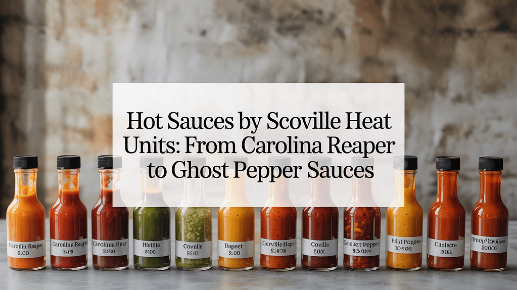 Hot Sauces by Scoville Heat Units: From Carolina Reaper to Ghost Pepper Sauces