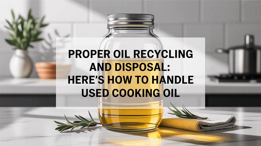 Proper Oil Recycling and Disposal: Here’s How to Handle Used Cooking Oil